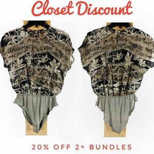 Escada Vintage Silk Bodysuit Medium 42 (B)